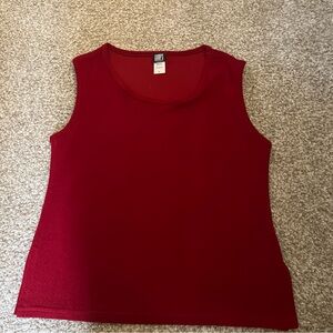 Gumps San Francisco Sleeveless Top Blouse Red Tunic Tank Women Medium